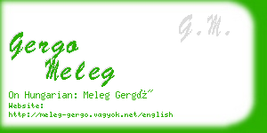 gergo meleg business card